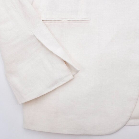 Ralph Lauren Purple Label Dinner Jacket Blazer 38R Kent Shawl Collar Linen cream - Picture 12 of 15